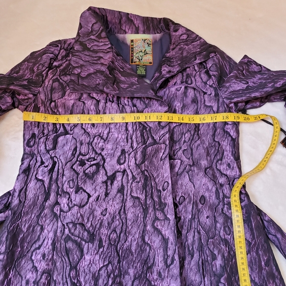 New 2OH Threads Two Old Hippies Purple Tie Wasit Jacket Size Medium - Picture 6 of 12